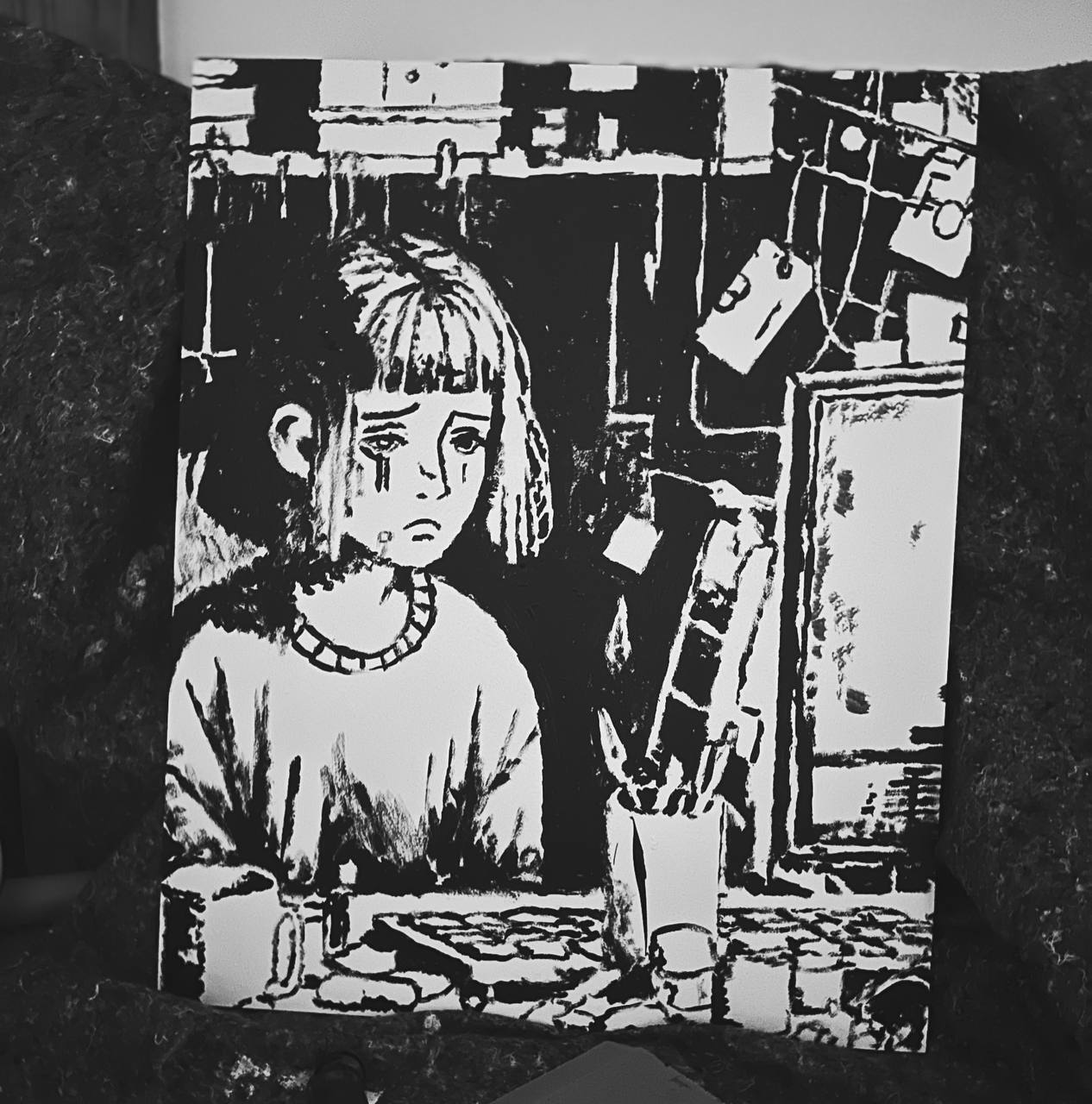 sad computer girls